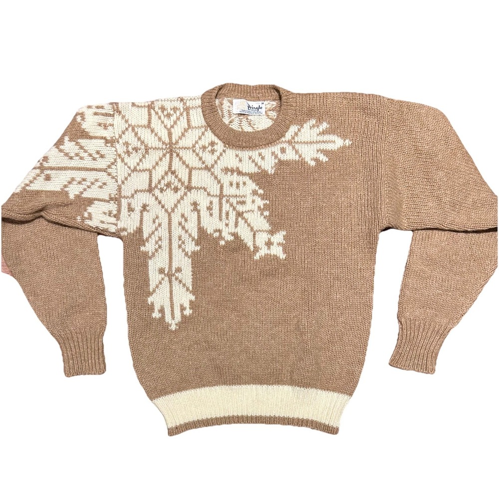 Vintage‎ Pringle Of Scotland Sweater 100% Shetland Wool Crew Neck Mens Sz Medium
